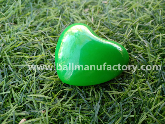Metal chiming heart gift for love in Green color