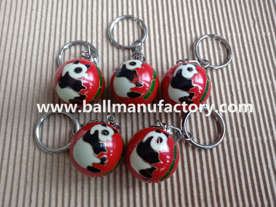 Metal chiming ball /key chain  panda ball /gifts