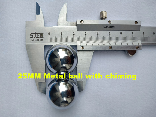 25mm Metal ball with chiming fingers exercise ball