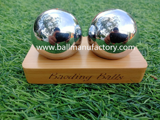 40mm metal chiming baoding balls with  stand/ gift