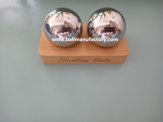 40mm hand exercise  balls with custom bamboo stand