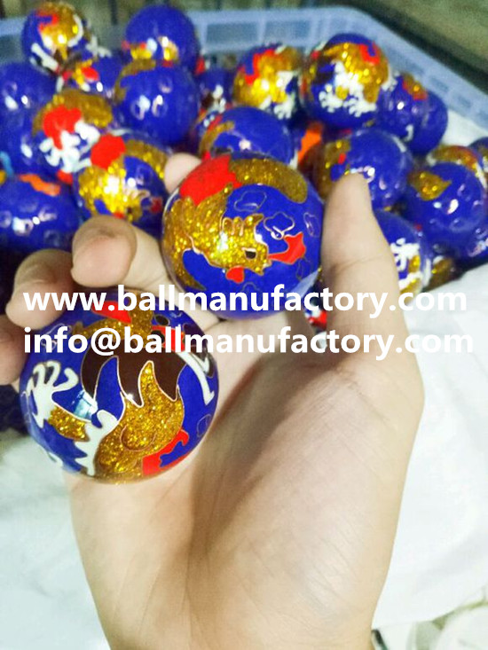 Supply Chinese Real cloisonne baoding ball 